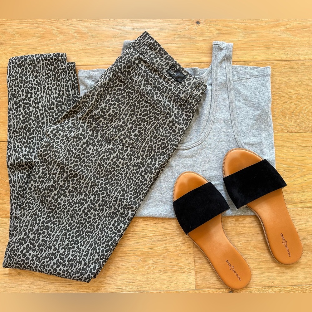 PAIGE Leopard Print Skinny Jeans